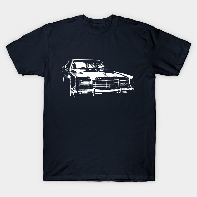 Lincoln Continental 1970s American classic car monoblock white T-Shirt by soitwouldseem